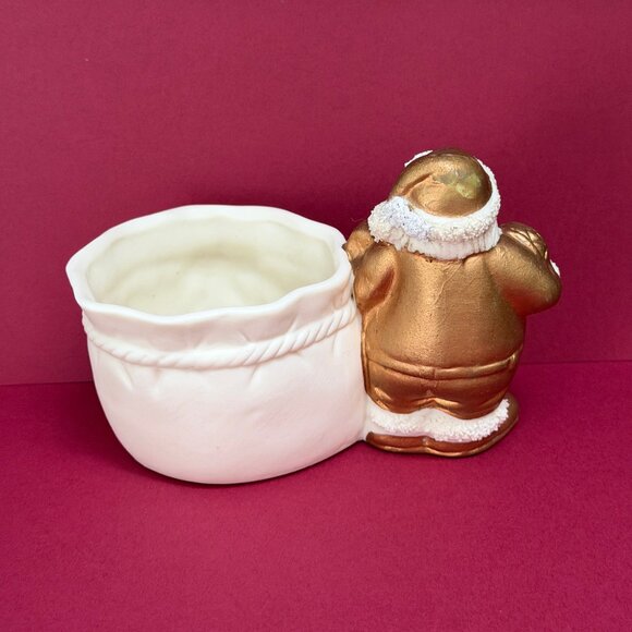 Vintage Santa Clause Planter/Candy Dish/Candle Holder: Christmas Decor - Picture 7 of 7